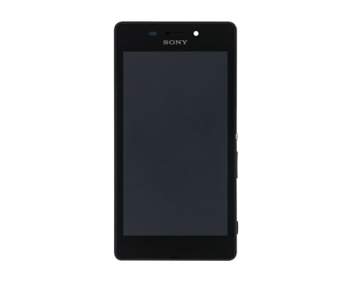 Дисплей (LCD) для Sony Xperia M2 Dual D2302, D2305 з тачскріном та рамкою black Original Quality