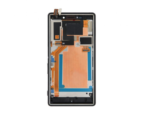 Дисплей (LCD) для Sony Xperia M2 Dual D2302, D2305 з тачскріном та рамкою black Original Quality