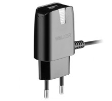 Мережевий зарядний пристрій (адаптер) 2в1 WALKER WH-23 1USB / 2A + Data Cabel USB to Lightning black TPS-2710000157021 2710000157021