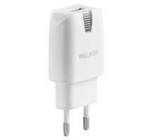 Мережевий зарядний пристрій (адаптер) WALKER WH-21 1USB / 2.1A white