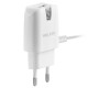 Мережевий зарядний пристрій (адаптер) 2в1 WALKER WH-13 1USB / 1A + Data Cabel USB to Lightning white