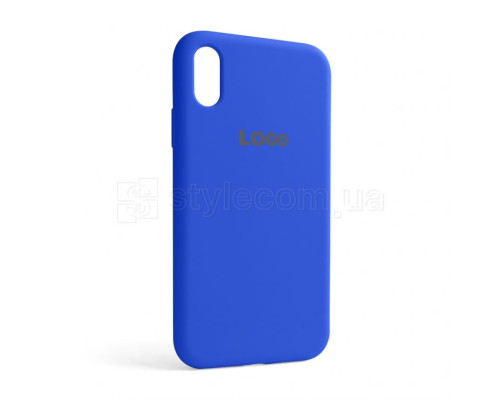 Чохол Full Silicone Case для Apple iPhone Xr iris shiny blue (44)