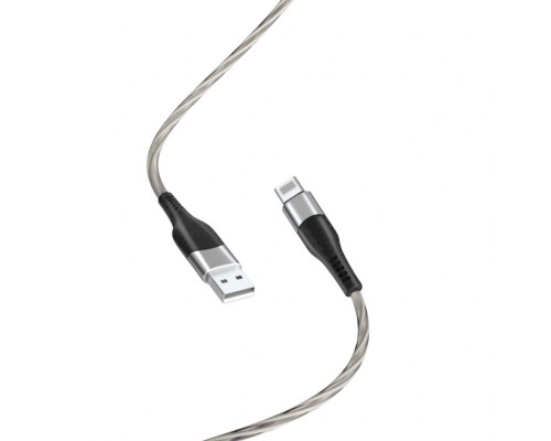 Кабель USB XO NB158 Lightning 2.4A grey