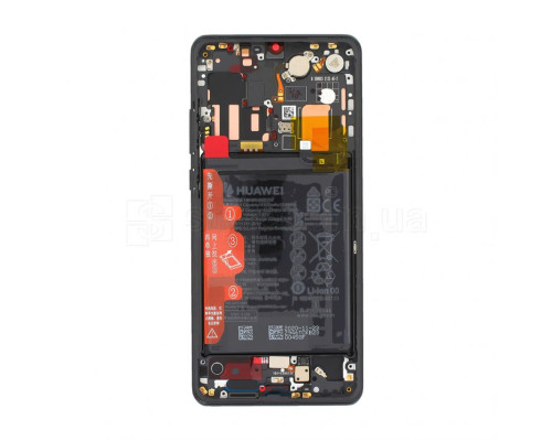 Дисплей (LCD) для Huawei P30 Pro 02352PBT з тачскріном та рамкою black Service Original Full (battery+buzzer+speaker+mic+flats) TPS-2710000208976