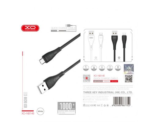 Кабель USB XO NB146 Micro 2.4A black TPS-2710000208020