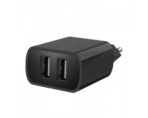 Мережевий зарядний пристрій (адаптер) XO L71 2USB / 2.4A black TPS-2710000208259