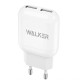 Мережевий зарядний пристрій (адаптер) WALKER WH-33 2USB / 2.4A white TPS-2710000210580