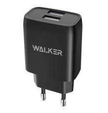 Мережевий зарядний пристрій (адаптер) WALKER WH-31 2USB / 2.1A black TPS-2710000210702