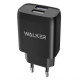 Мережевий зарядний пристрій (адаптер) WALKER WH-31 2USB / 2.1A black TPS-2710000210702