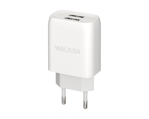 Мережевий зарядний пристрій (адаптер) WALKER WH-31 2USB / 2.1A white TPS-2710000210719