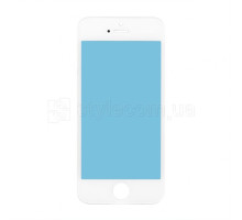 Скло для переклеювання для Apple iPhone 5s з рамкою без OCA-плівки white Original Quality