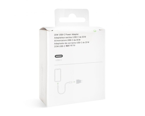 Мережевий зарядний пристрій (адаптер) для Apple iРhone A2347 PD / 20W white High Quality carton box