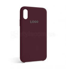 Чохол Original Silicone для Apple iPhone X, Xs maroon (42)