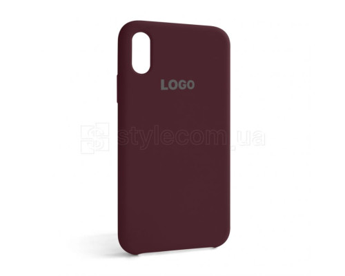 Чохол Original Silicone для Apple iPhone X, Xs maroon (42)