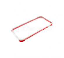 Чохол силіконовий з кольоровою рамкою для Apple iPhone 6, 6s red/transp TPS-2710000177081