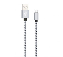 Кабель USB WALKER C520 Micro white/black