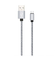 Кабель USB WALKER C520 Micro white/black TPS-2710000124870