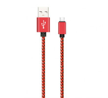 Кабель USB WALKER C520 Micro red/black