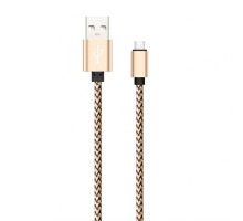 Кабель USB WALKER C520 Micro gold/black