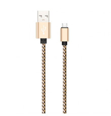 Кабель USB WALKER C520 Micro gold/black TPS-2710000124887