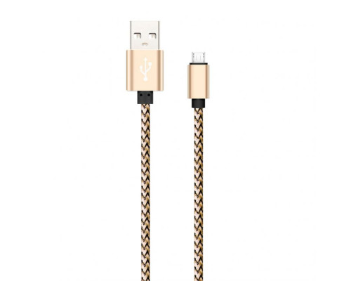 Кабель USB WALKER C520 Micro gold/black TPS-2710000124887