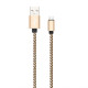 Кабель USB WALKER C520 Micro gold/black TPS-2710000124887