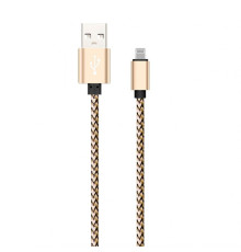 Кабель USB WALKER C520 Lightning gold/black TPS-2710000124924