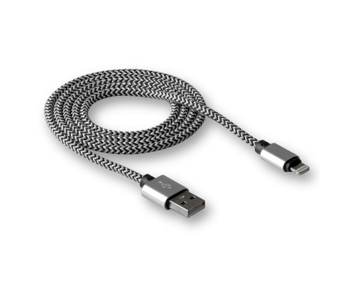 Кабель USB WALKER C520 Lightning white/black
