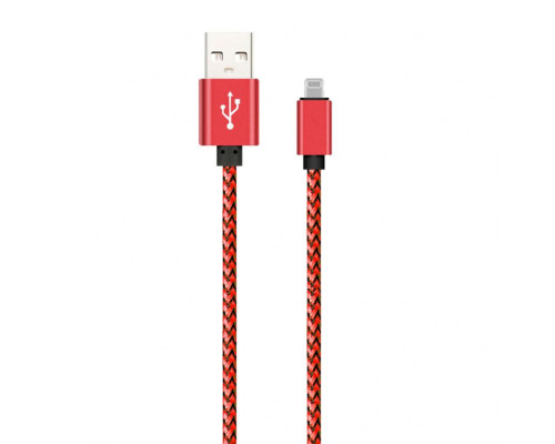 Кабель USB WALKER C520 Lightning red/black TPS-2710000124931 2710000124931