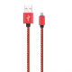 Кабель USB WALKER C520 Lightning red/black TPS-2710000124931 2710000124931