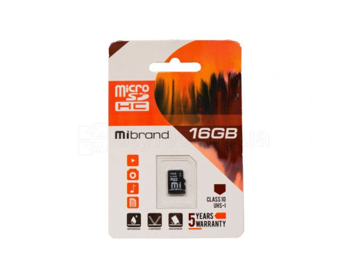 Карта пам'яті Mibrand MicroSDHC 16GB Class 10 UHS-I