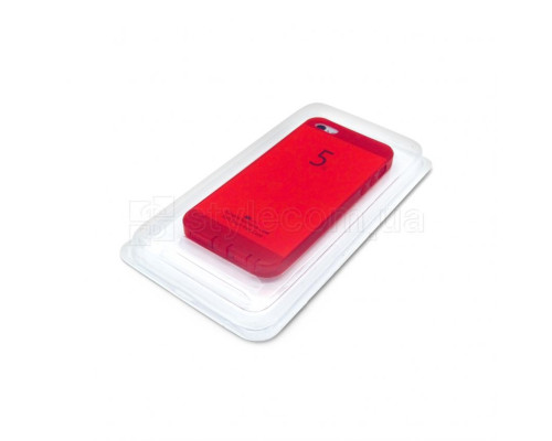 Чохол силіконовий (з заглушками) для Apple iPhone 5, 5s, 5SE red