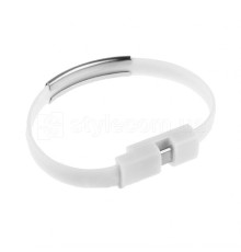 Кабель USB Lightning браслет white TPS-2701960000007