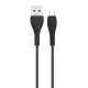 Кабель USB XO NB-Q165 Micro Quick Charge 3A black TPS-2710000213642