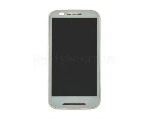 Дисплей (LCD) для Motorola Moto E XT1021, XT1022, XT1023, XT1025 з тачскріном та рамкою white Original Quality TPS-2710000144618