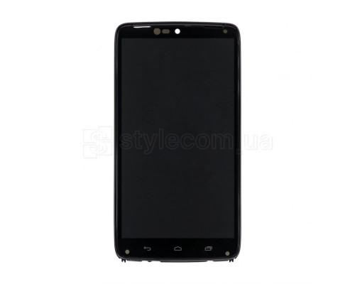 Дисплей (LCD) для Motorola Droid Turbo XT1254, XT1225 з тачскріном та рамкою black Original Quality