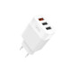 Мережевий зарядний пристрій (адаптер) XO L72 3USB / USB 1_QC_3A / USB 2/3_2.1A white