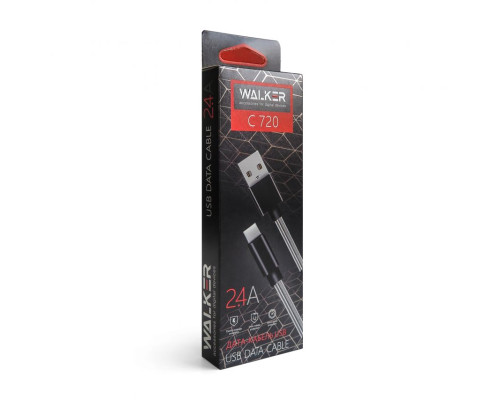 Кабель USB WALKER C720 Type-C 2м black TPS-2710000141952