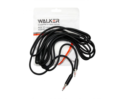 Аудіокабель WALKER A520 3м black (тех.пак.)