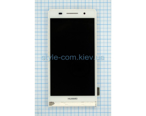 Дисплей (LCD) для Huawei P6-U06 з тачскріном та рамкою white High Quality TPS-2701952300009 2701952300009