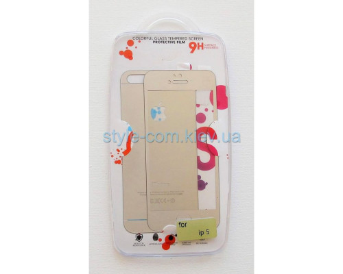 Захисне (переднє+заднє) скло для Apple iPhone 5, 5s, 5SE silver TPS-2701953200001 2701953200001