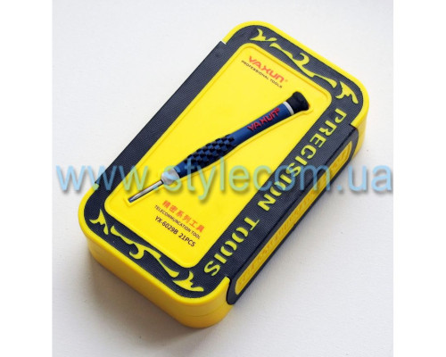 Набір викруток Yaxun YX-6029B (15 насадок, лопатки, пінцет, подовжувач) TPS-2701985800002 2701985800002