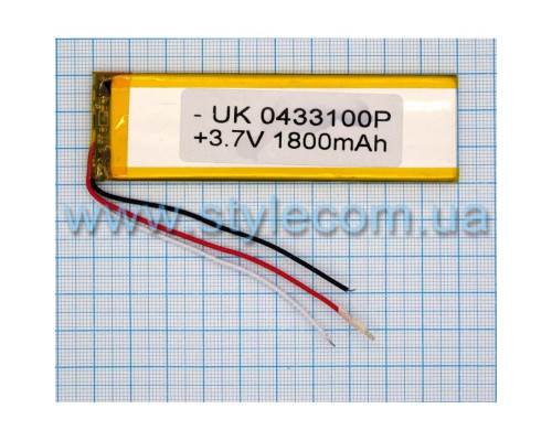 Акумулятор ChinaTab 0433100p (4*33*100мм) 1800mAh 3wires TPS-2702013500000 2702013500000