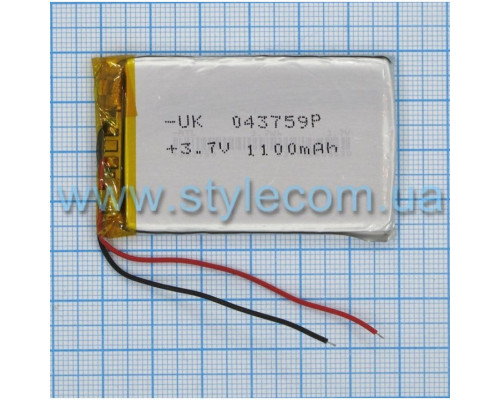 Акумулятор ChinaTab 043759p (4*37*59мм) 1100mAh
