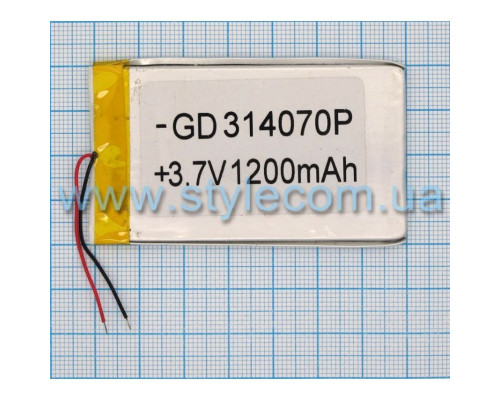 Акумулятор ChinaTab 314070p (3.1*40*70мм) 1200mAh