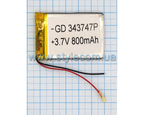 Акумулятор ChinaTab 343747p (3.4*37*47мм) 800mAh