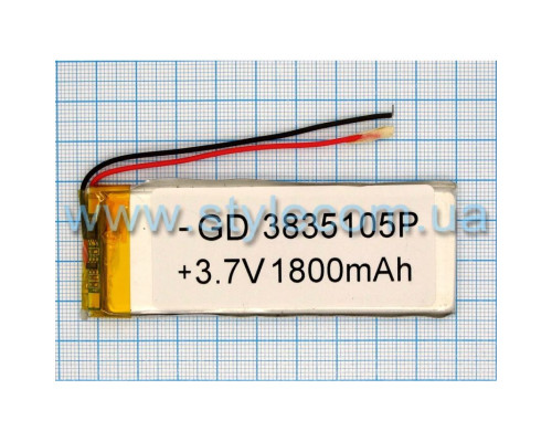 Акумулятор ChinaTab 3835105p (3.8*35*105мм) 1800mAh