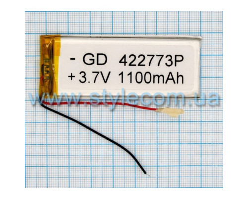 Акумулятор ChinaTab 422773p (4.2*27*73мм) 1100mAh