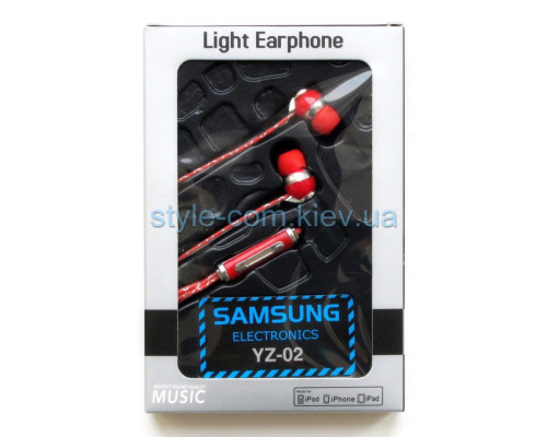 Навушники Light YZ-02 red