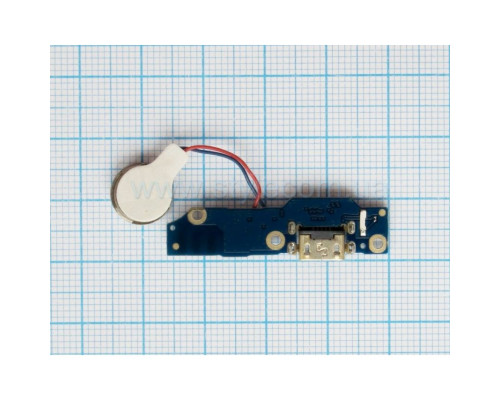 Шлейф для Meizu M2 Note з роз'ємом живлення, вібромотором та мікрофоном High Quality TPS-2702066500002 2702066500002